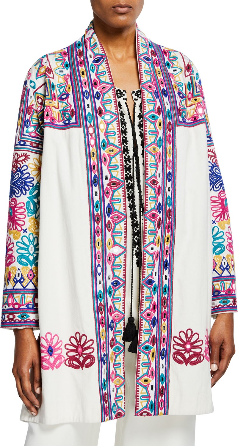 FIGUE Martine Embroidered Cotton Jacket