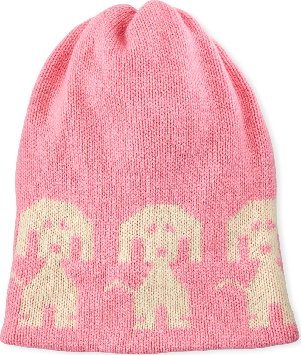 Moncler Wool-Cashmere Dog-Intarsia Beanie Hat