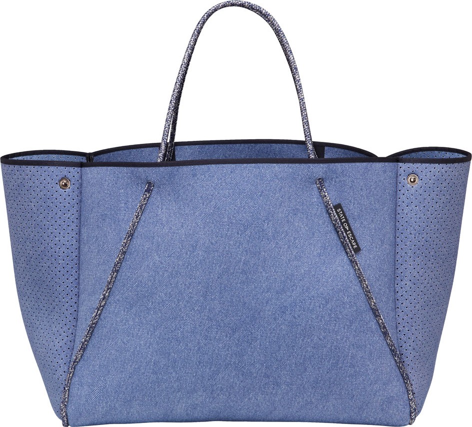 State of Escape Guise Perforated Tote Bag, Denim Fade