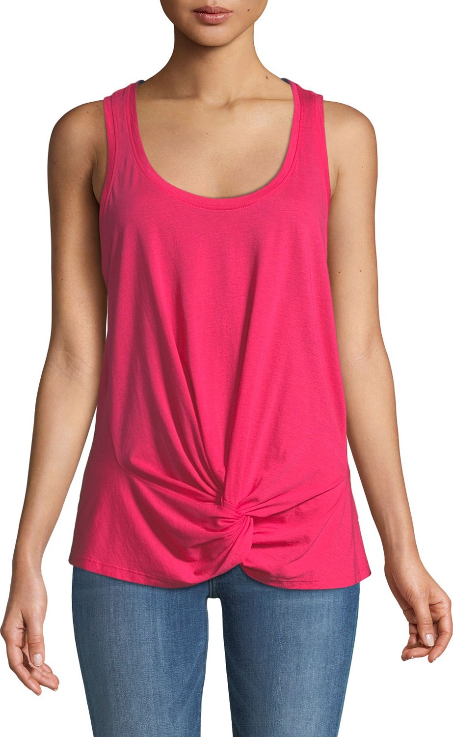 7 For All Mankind Twist-Front Racerback Tank