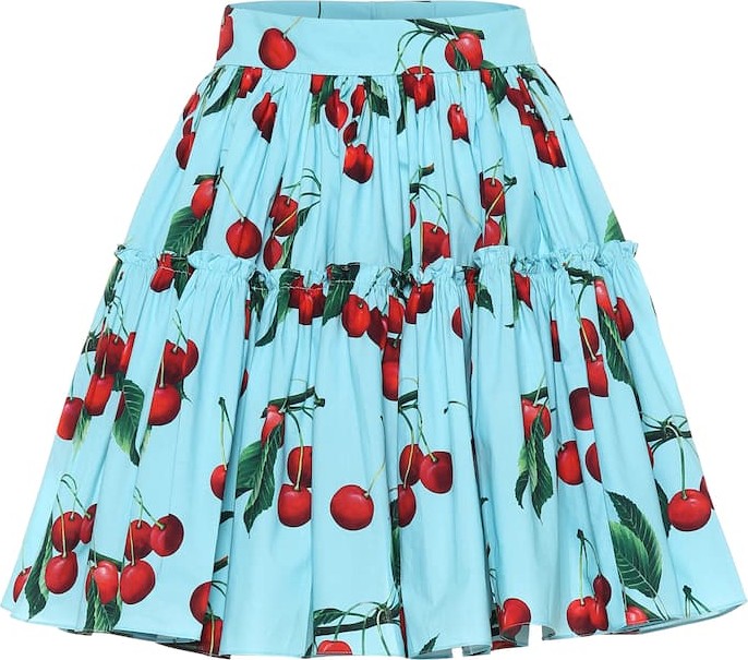 Dolce & Gabbana Exclusive to Mytheresa – cherry printed cotton miniskirt