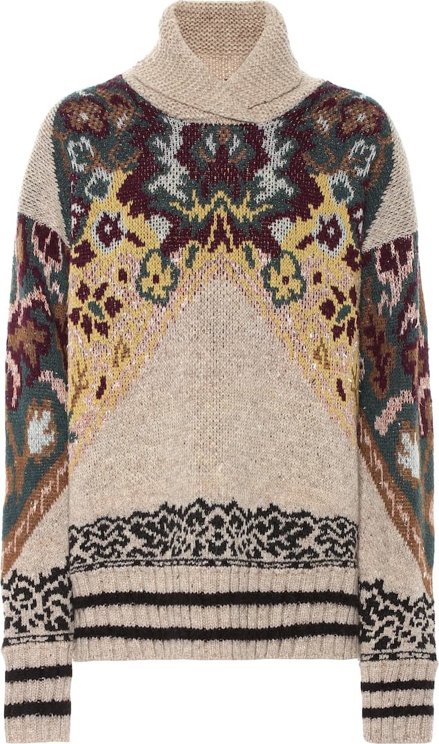 Etro Wool, silk and alpaca-blend jacquard sweater