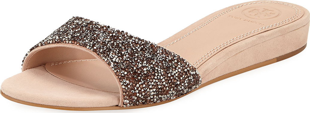 Tory Burch Elodie Glitter Wedge Sandals