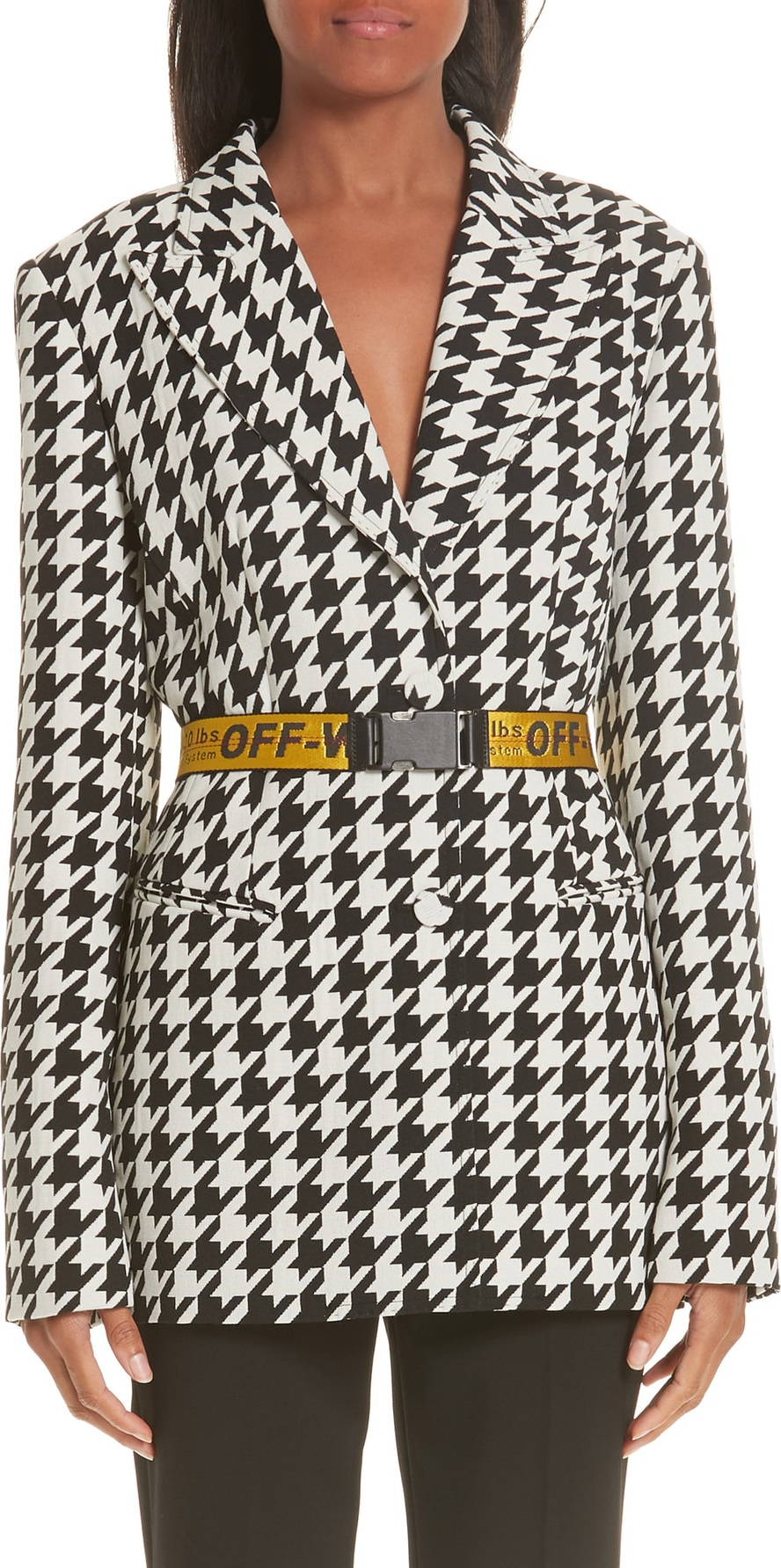 Off White Pied de Poule Skinny Jacket