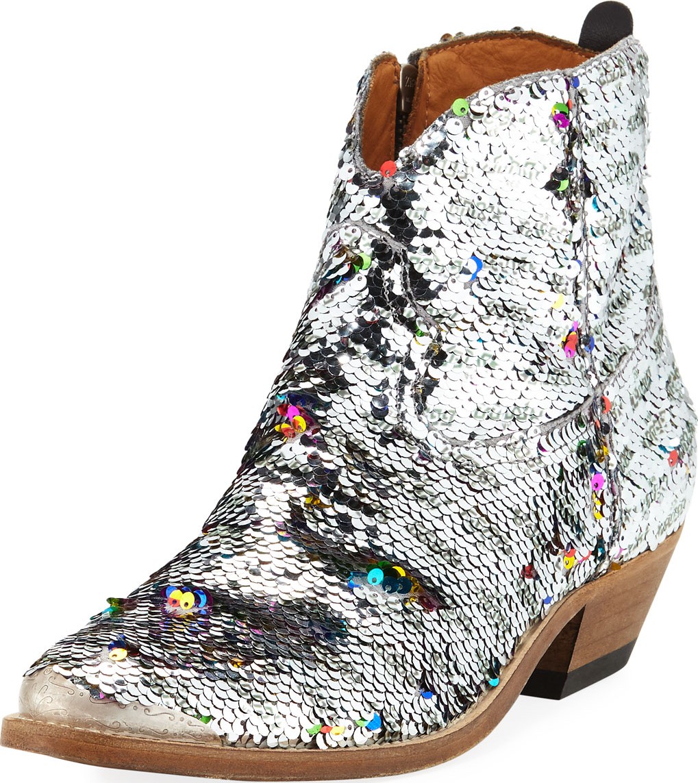 Golden Goose Deluxe Brand Young Sequin Western Boots