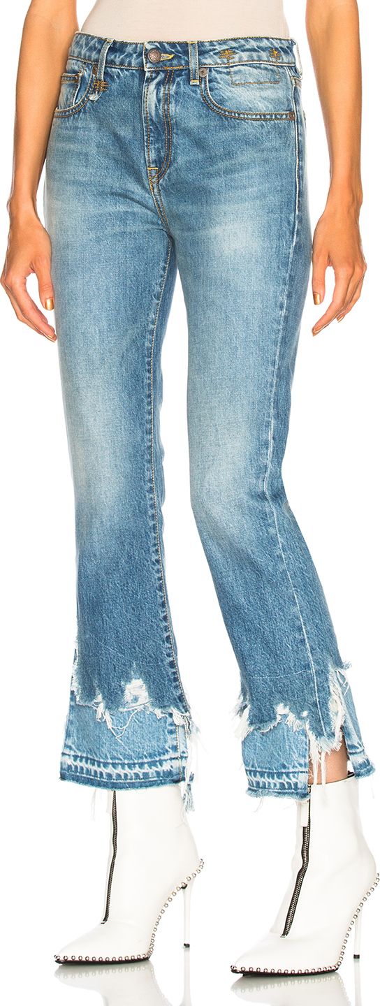 R13 Kick with Double Shredded Hems