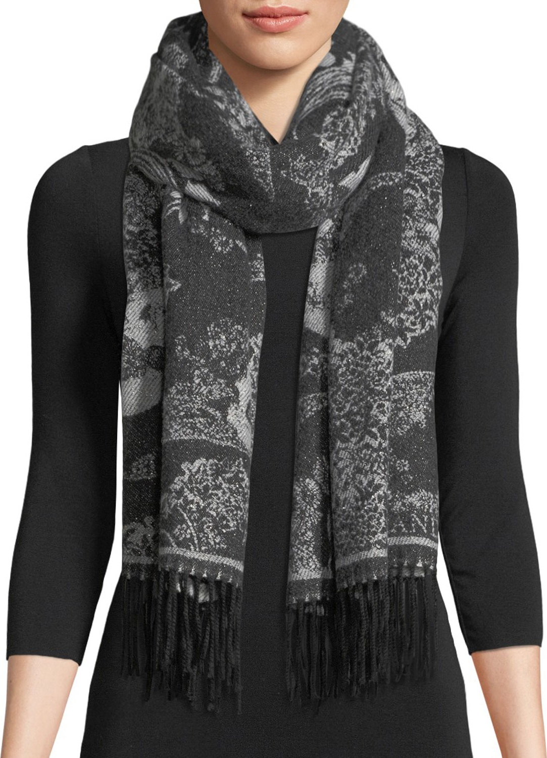 Alexander McQueen St. Dreaming Skulls Wool-Blend Scarf