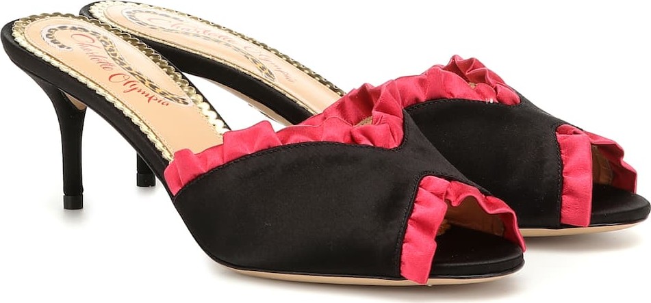 Charlotte Olympia Satin mules
