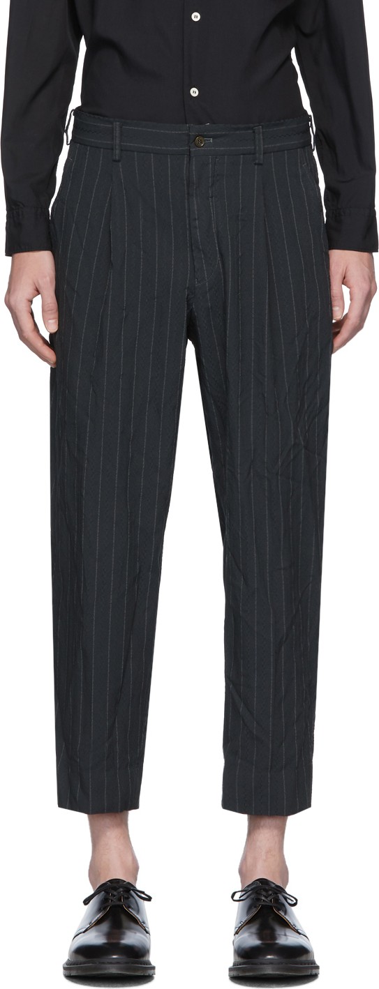 Comme des Garçons Homme Deux Grey Textured Dobby Trousers