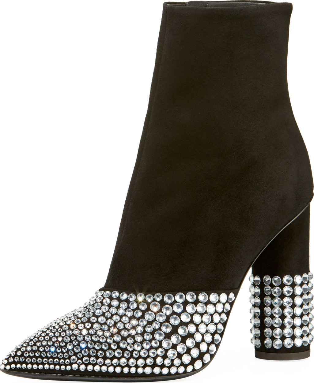 Giuseppe Zanotti Suede Stretch Booties with Embellishment