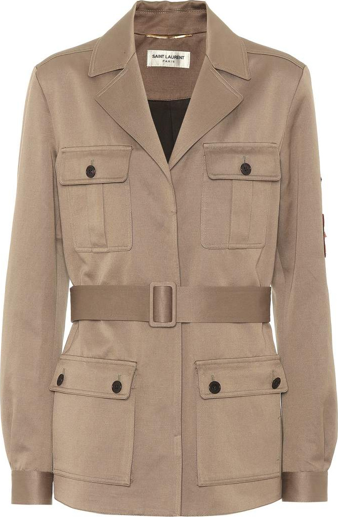 Saint Laurent Saharienne cotton and linen jacket