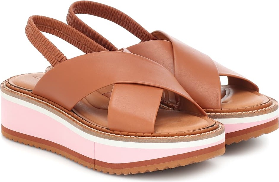 Robert Clergerie Freedom leather platform sandals