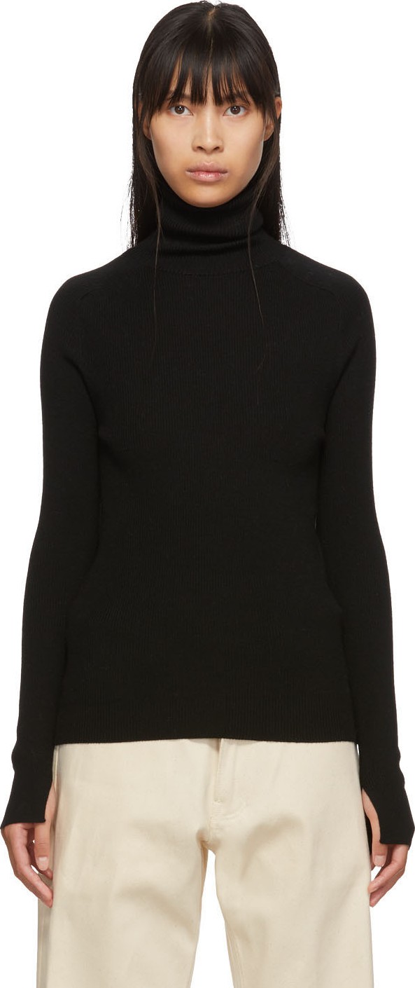Studio Nicholson Black Fitted Pico Turtleneck
