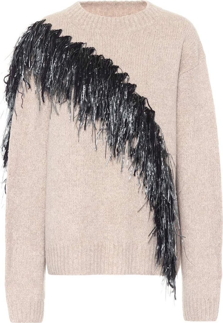 Dries Van Noten Embellished wool and cashmere sweater