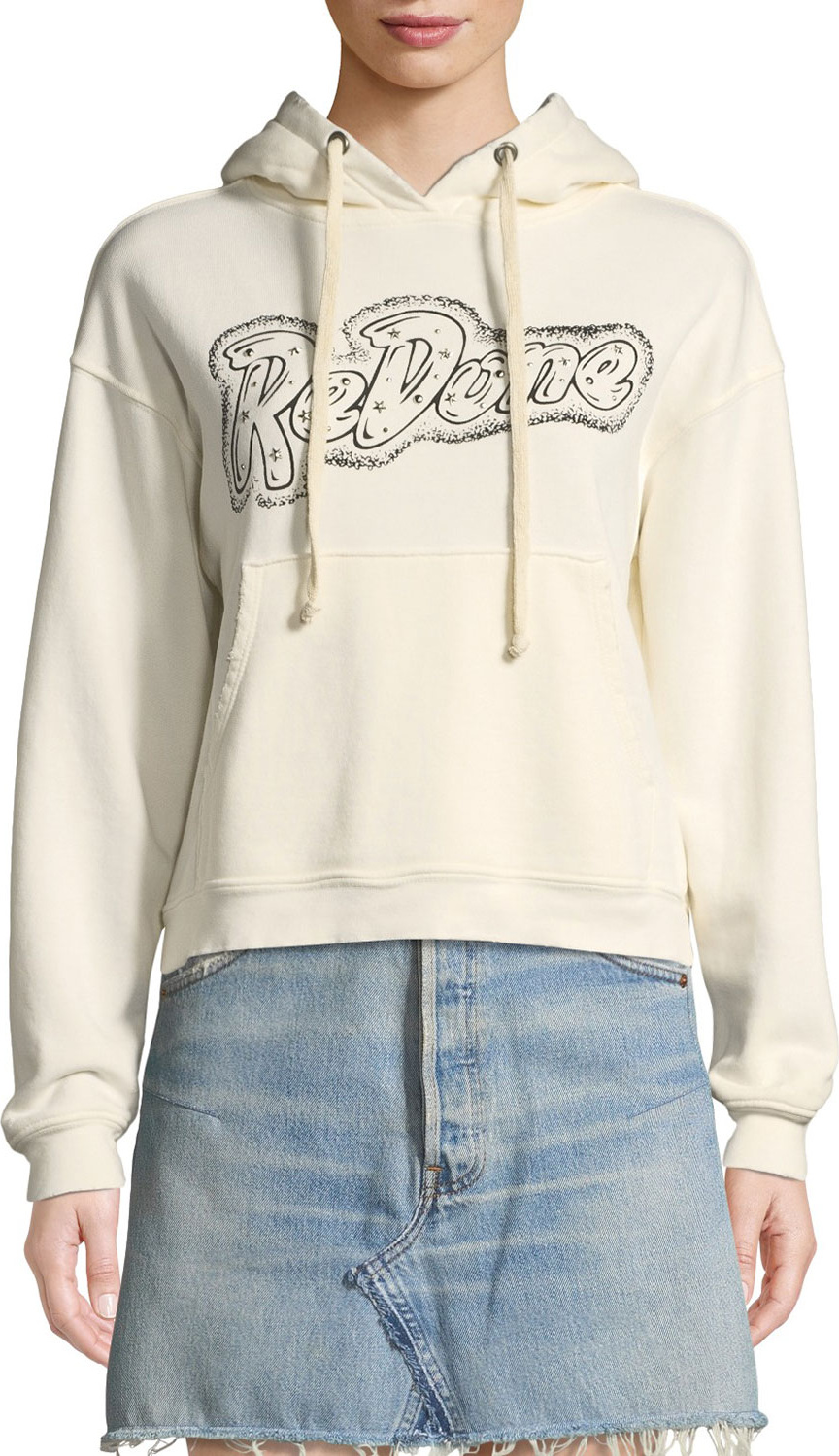 RE/DONE Doll Embellished Logo Pullover Hoodie