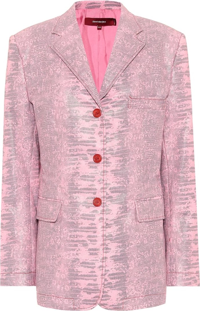 Sies Marjan Molly lizard-print cotton blazer