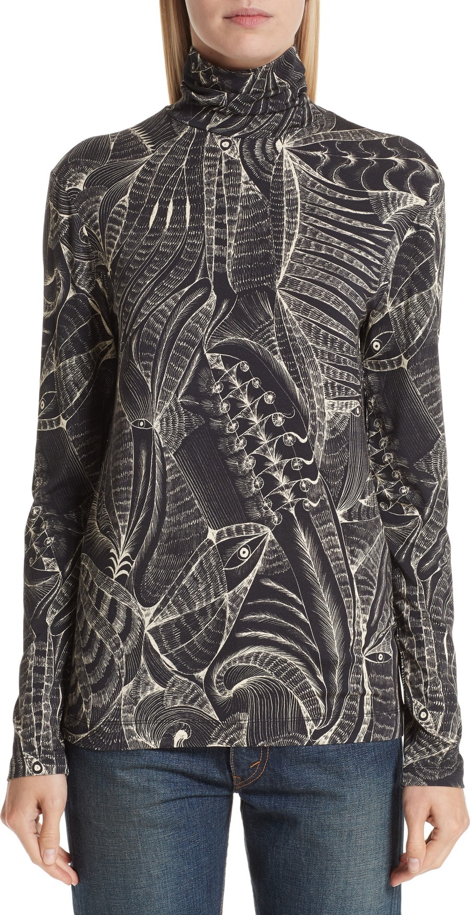 Dries Van Noten Tattoo Print Knit Top
