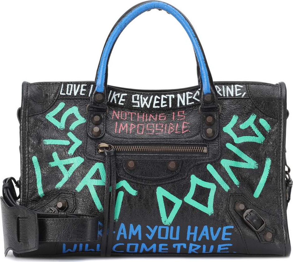 Balenciaga Graffiti City S leather tote