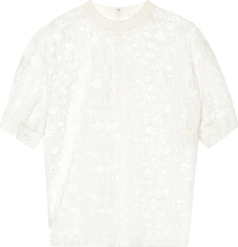 Chloe Cotton-blend lace top