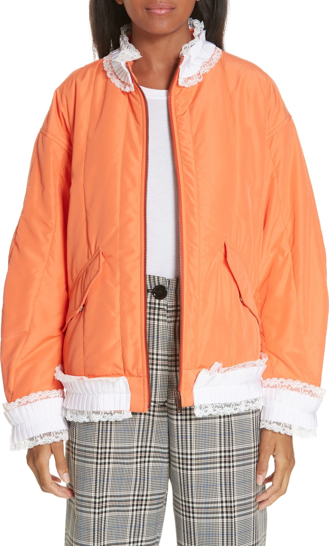 MM6 Maison Margiela Lace Trim Track Jacket