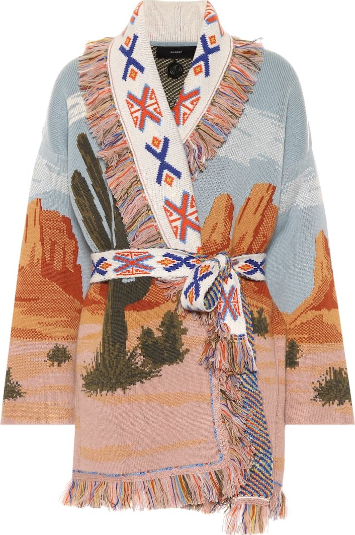 Alanui Jacquard cashmere cardigan