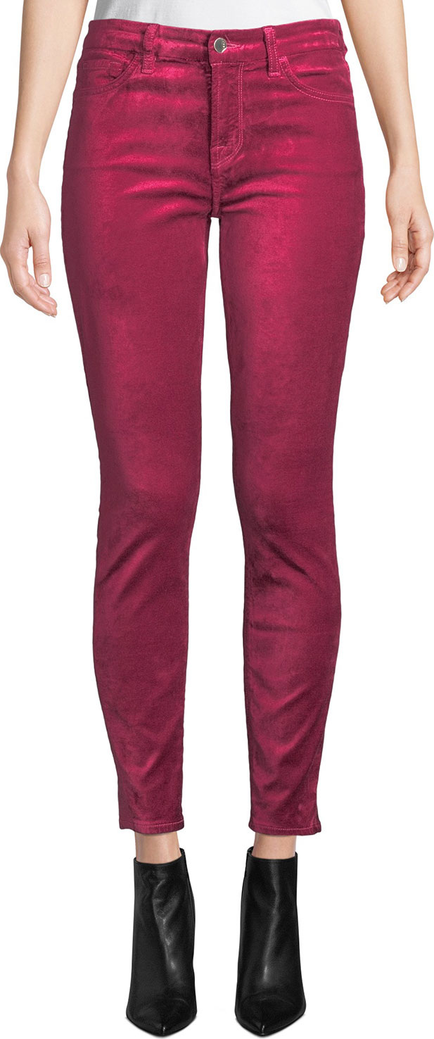 Jen7 The Ankle Velvet Skinny Pants