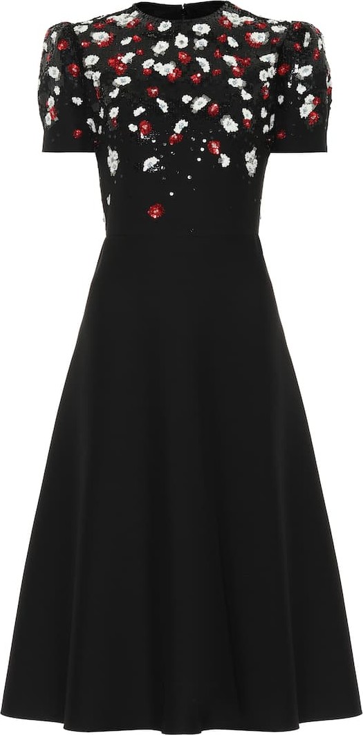 Valentino Sequined wool and silk dress