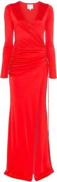 Galvan Allegra ruched waist maxi dress