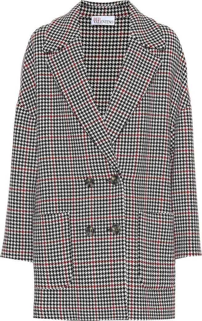 RED Valentino Houndstooth double-breasted jacket