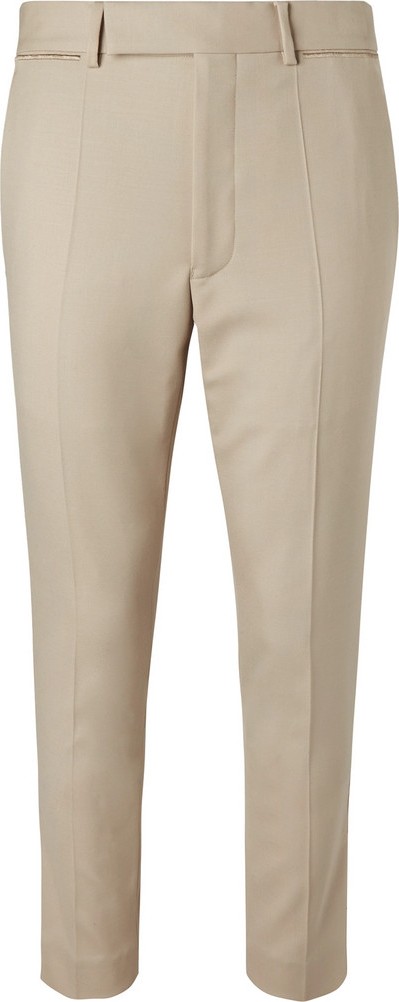 Haider Ackermann Skinny-Fit Embroidered Wool-Blend Twill Trousers