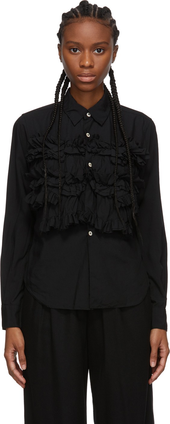 Comme Des Garçons Comme Des Garçons Black Ruffled Shirt
