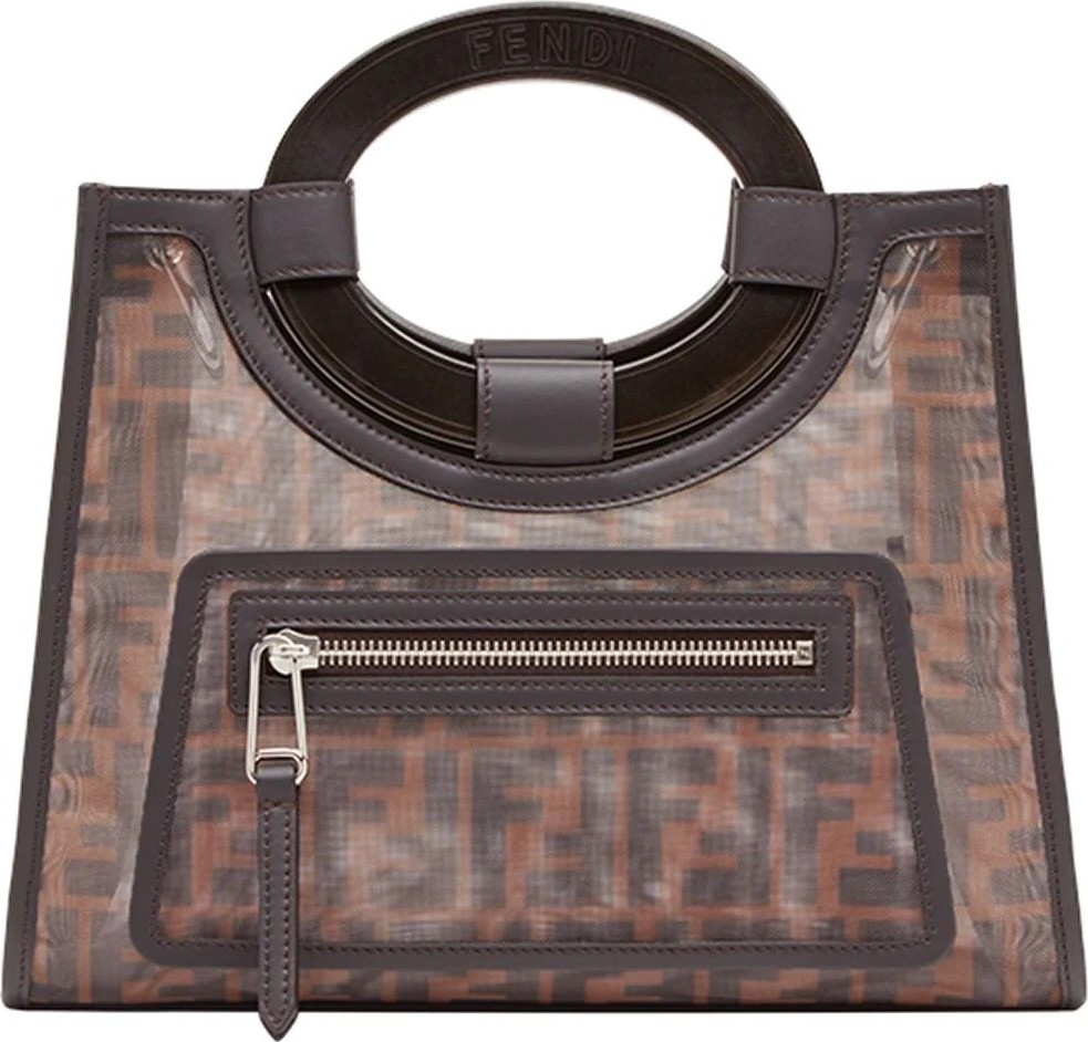 Fendi mesh runaway shopper bag