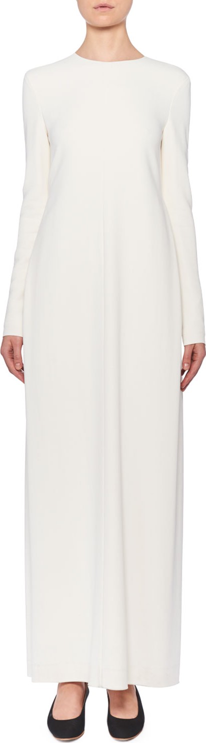 THE ROW Alloy Long-Sleeve Knit Maxi Dress