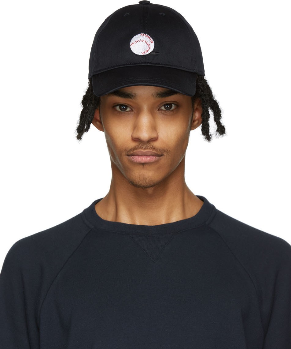 Thom Browne Navy Classic Baseball Cap