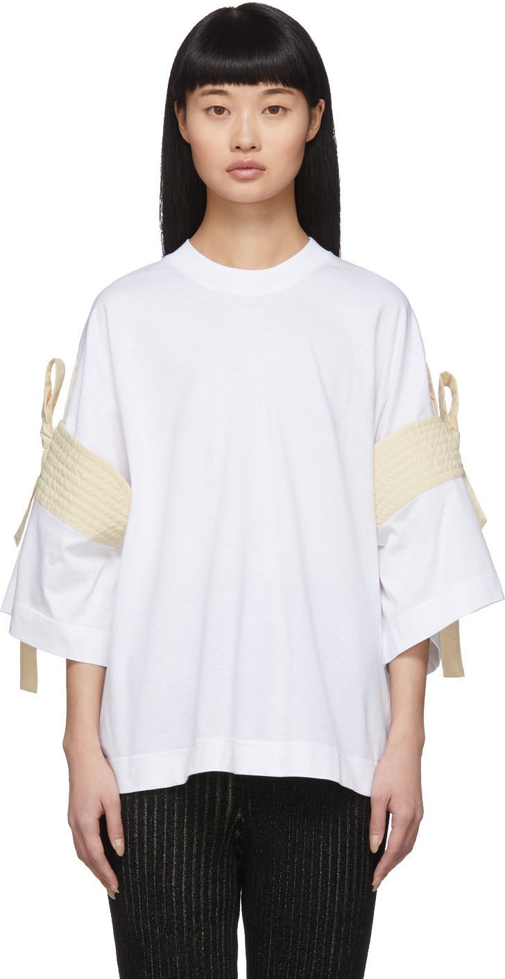 Moncler Genius 2 Moncler 1952 White Shoulder Tie T-Shirt