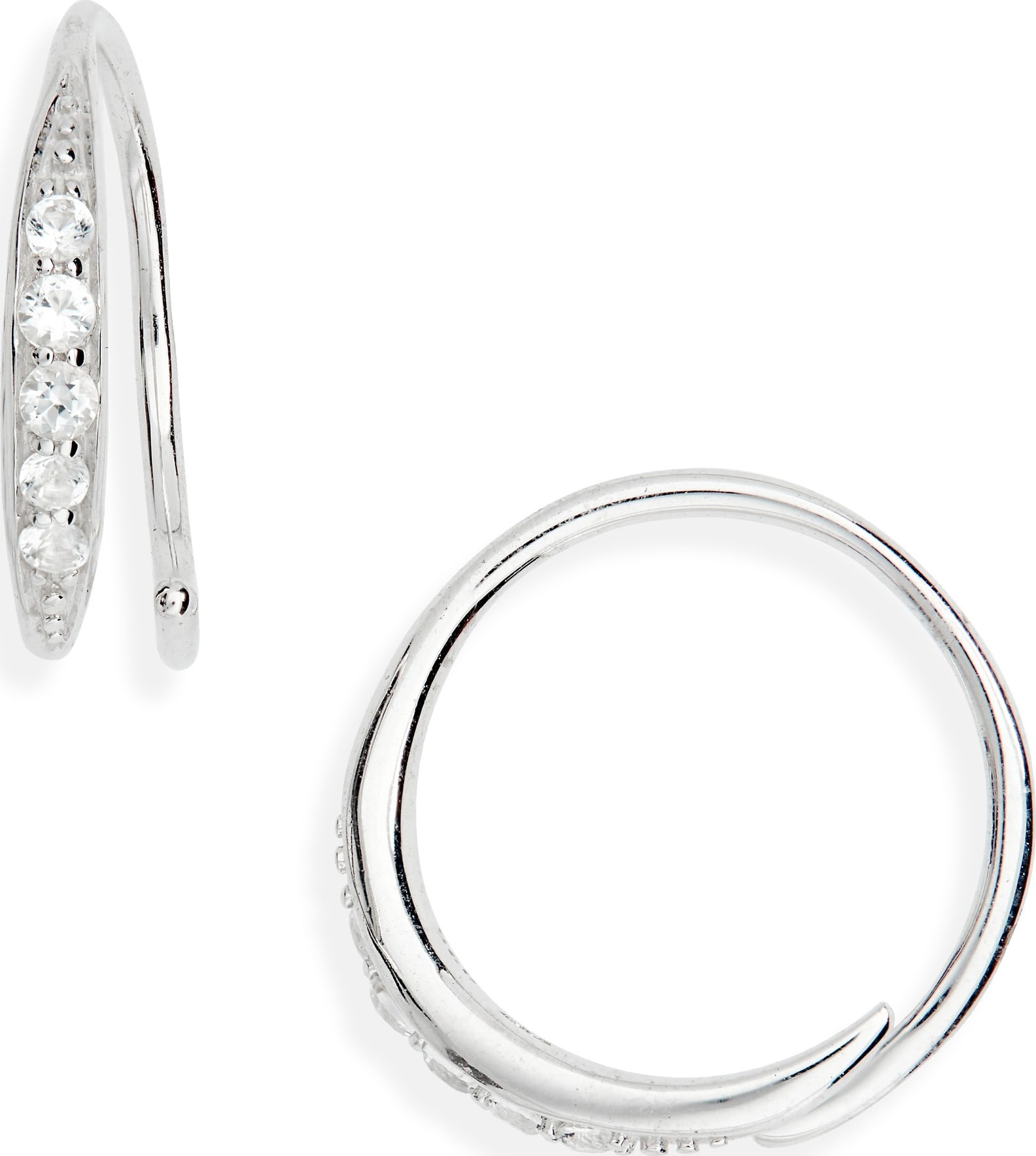 Tom Wood Mini Ear Loop Topaz Earrings