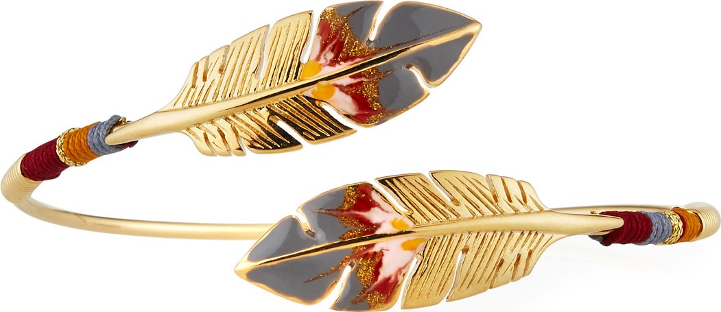 GAS Bijoux Penna Bypass Feather Enamel Bracelet