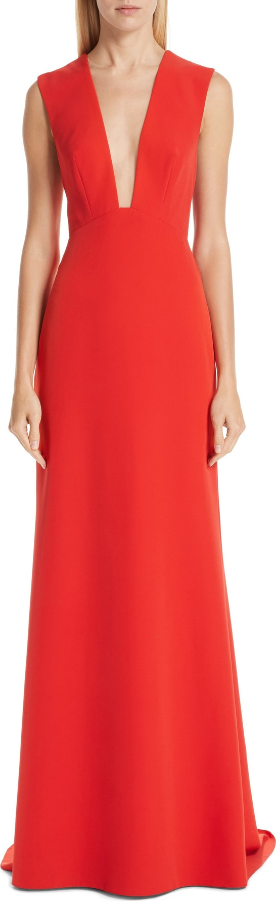 Monique Lhuillier Tie Back A-Line Gown