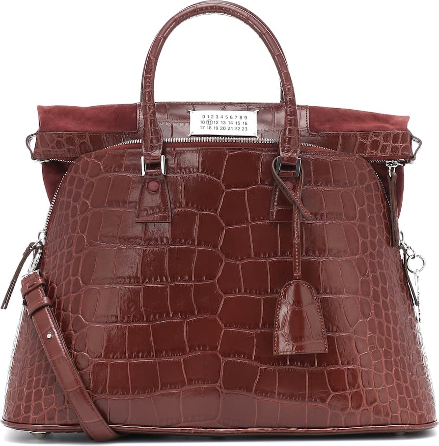 Maison Margiela 5AC Medium snake-effect leather tote