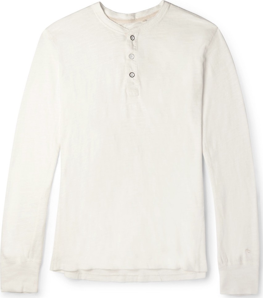 Rag & Bone Cotton-Jersey Henley T-Shirt