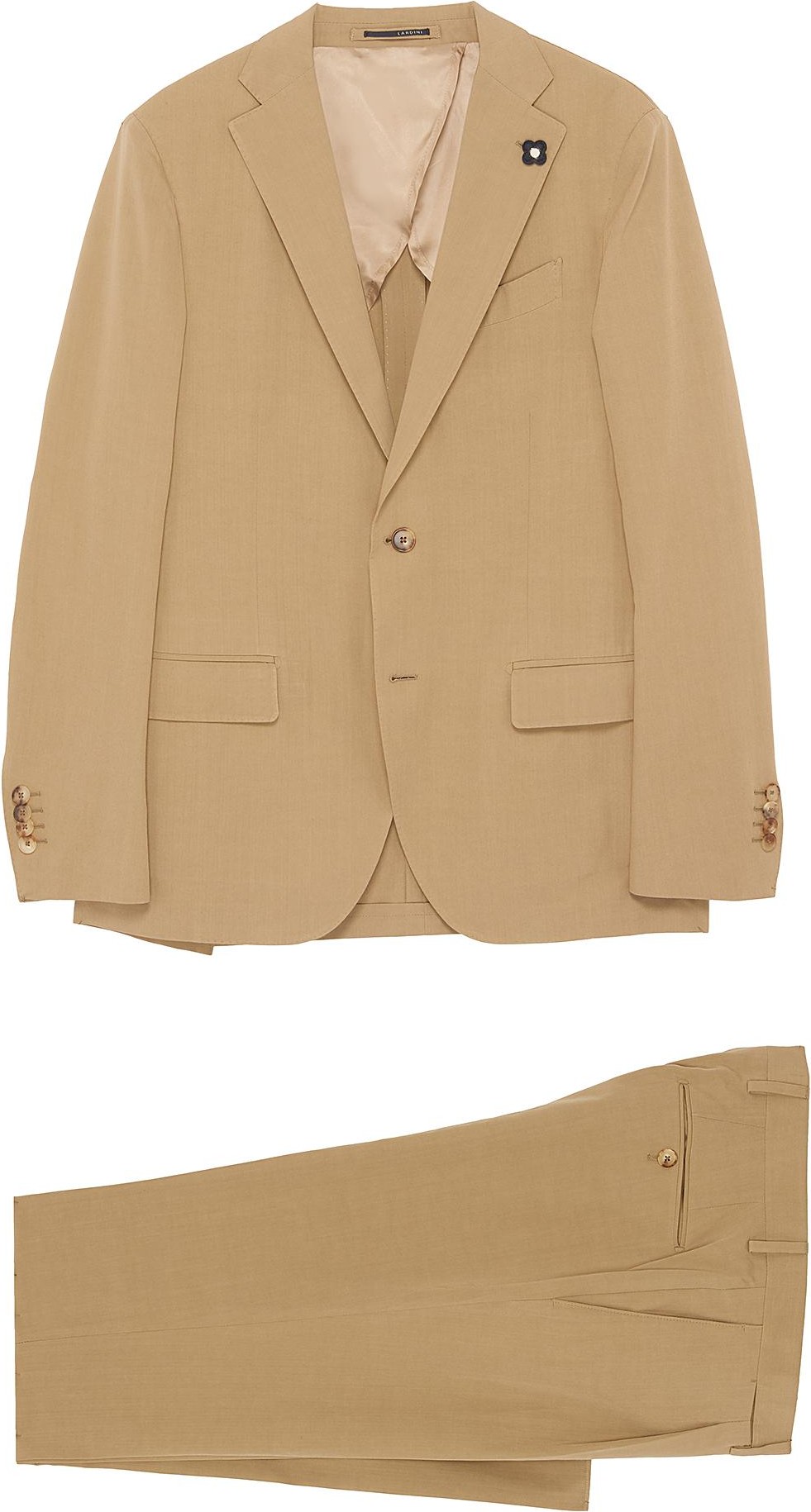 Lardini Notch lapel bamboo cotton blend suit