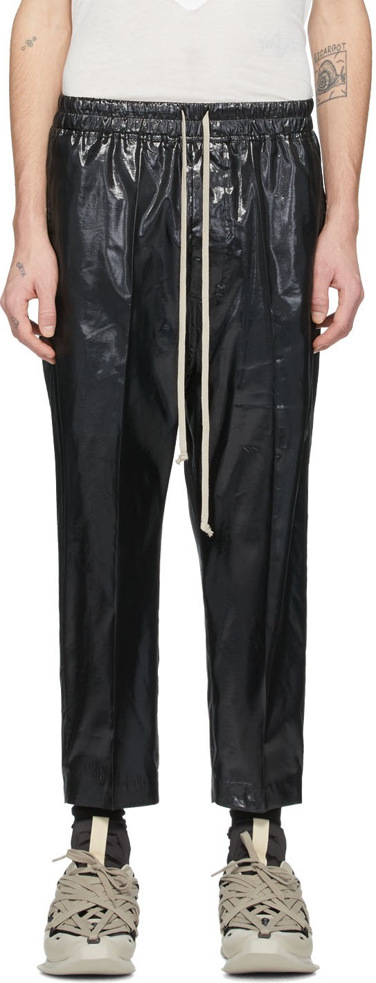 Rick Owens Black Cropped Astaire Trousers