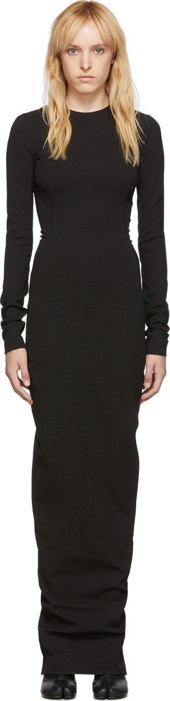 Rick Owens Black Sade Dress
