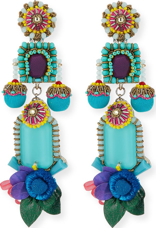 Ranjana Khan Trinity Long Drop Earrings