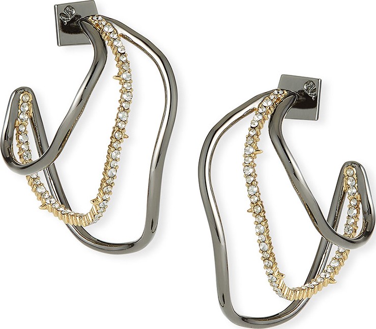 Alexis Bittar Orbit Wavy Hoop Earrings