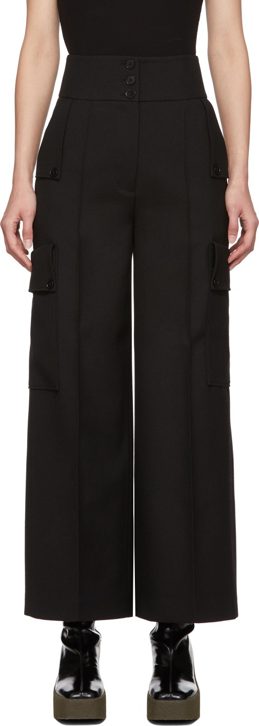 Stella McCartney Black Large Pockets Trousers