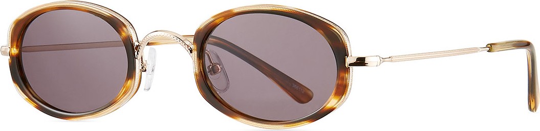 Illesteva Ravello Oval Acetate & Metal Sunglasses
