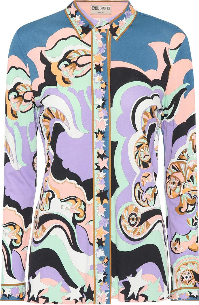 Emilio Pucci Printed silk-blend shirt