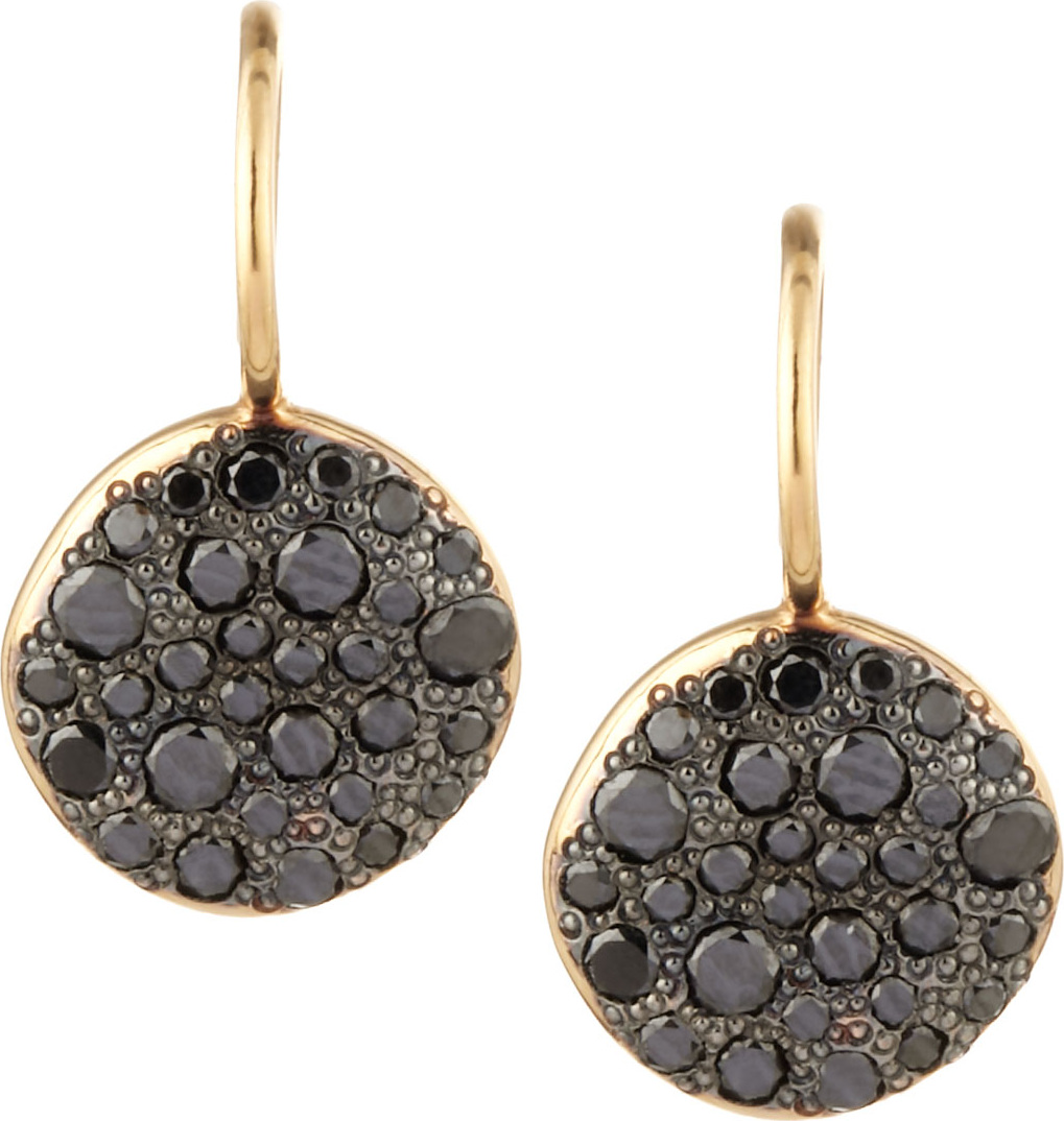Pomellato Sabbia Black Pave Diamond Earrings, 0.78 TCW