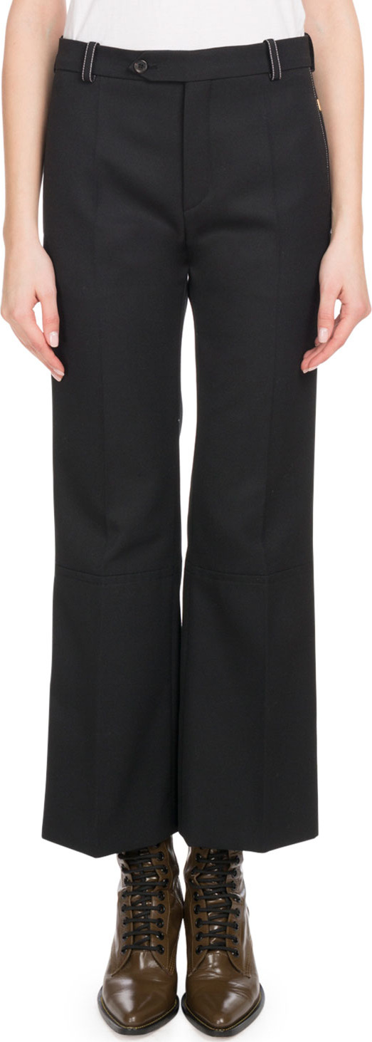 Chloe Ankle-Length Flare Wool Pants